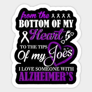 I LOVE SOMEONE WITH ALZHEIMER AWARENESS Gift Sticker